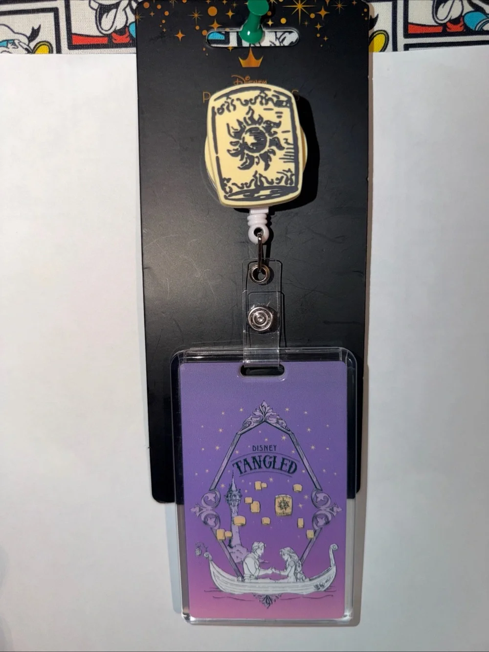 Loungefly Disney Tangled Rapunzel & Flynn Retractable Lanyard ID Holder NEW